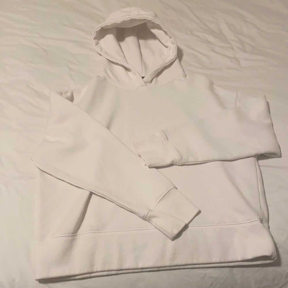 White zara hoodie